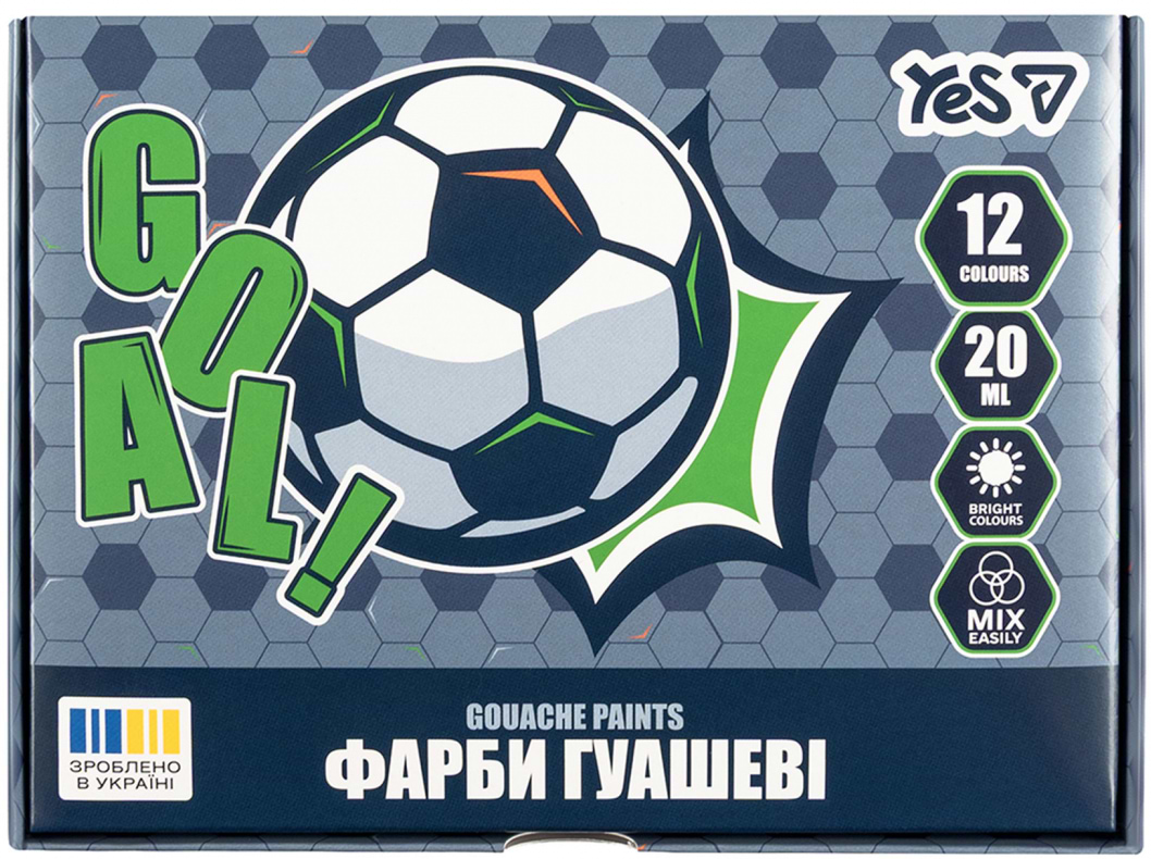 Краски YES Football 12 цв. 20 мл (230453)